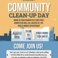 Clean-Up Day is Sat. April, 10th