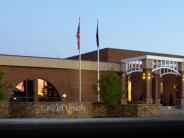 Umatilla Public Library and City Hall at Dusk