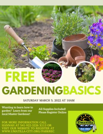 Free Gardening Class 
