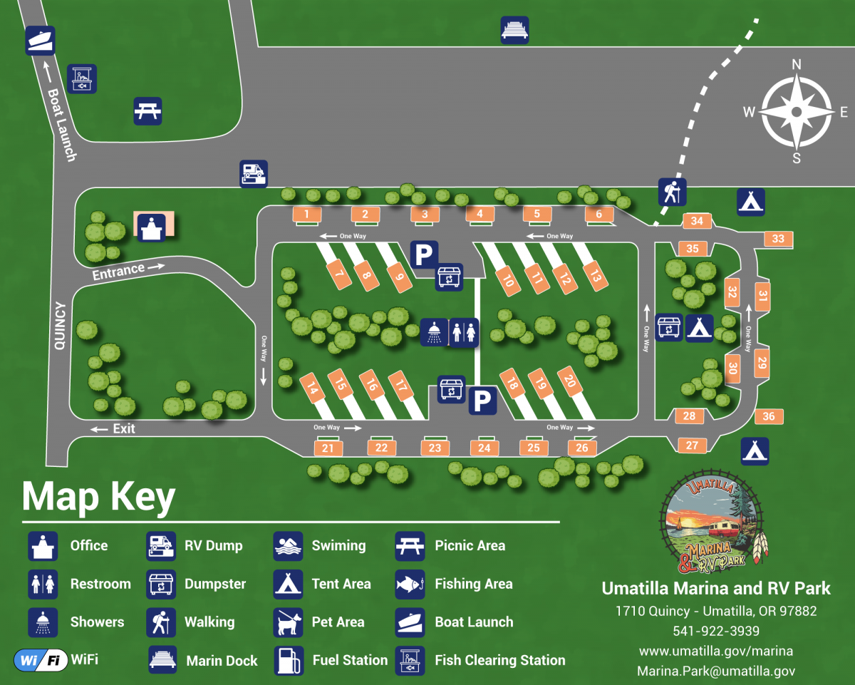 Marina Park and RV Map 2025